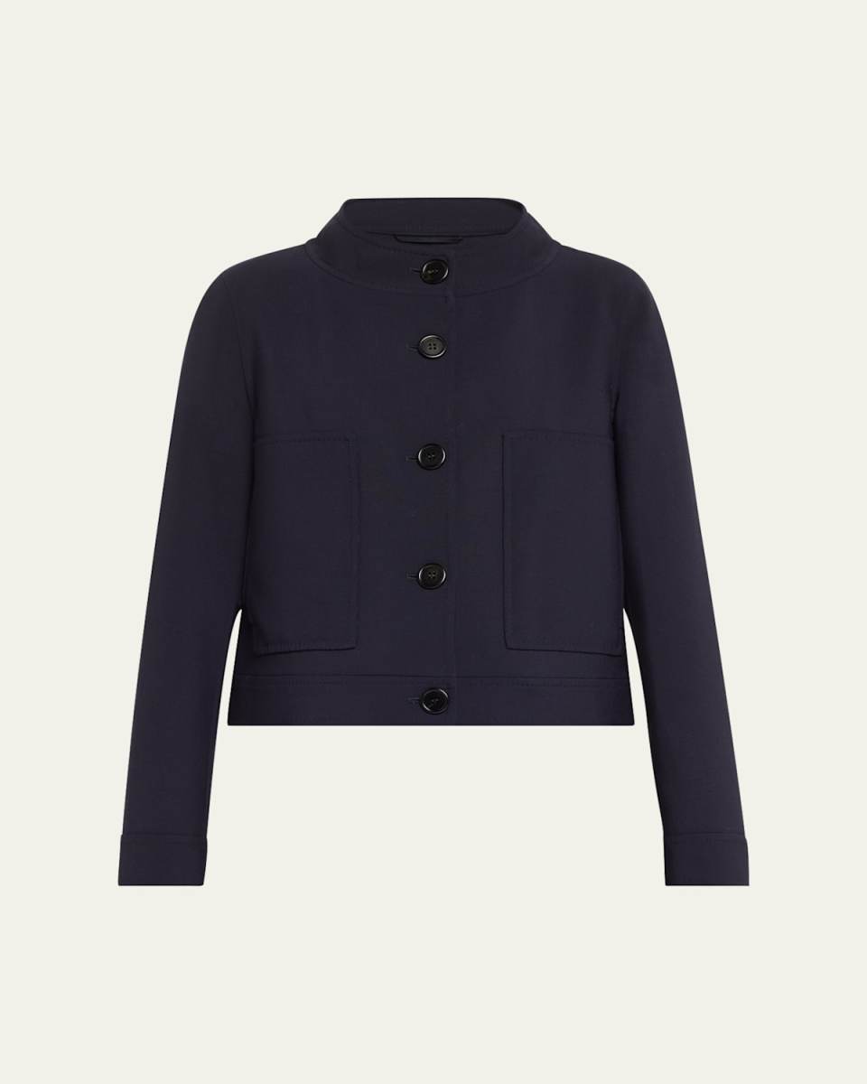 Lamine Funnel-Neck Cotton Jacket